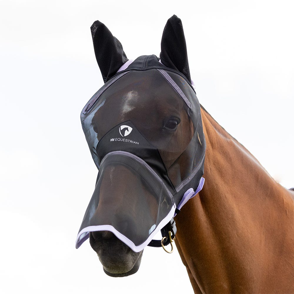 Hy Equestrian Mesh Full Mask with Ears and Nose image 8